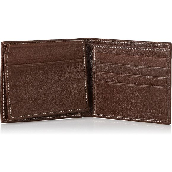 Timberland Men's Leather Wallet with Attached Flip Pocket - Picture 5 of 7